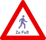 Schild Zu Fuß